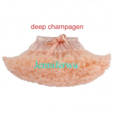 Adult /infant/girl/baby/toddler/kid Tutu Fluffy Party Skirt Soft Princess Ballet Pettiskirt Women's Dancewear deep champagen